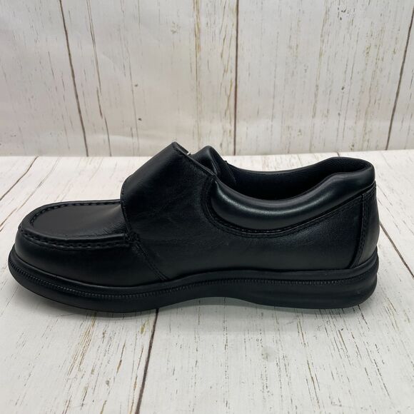 Hush Puppies Men’s Gil Shoes Black Leather Size 8.5 Wide Large Zero G Non-Slip main image 5